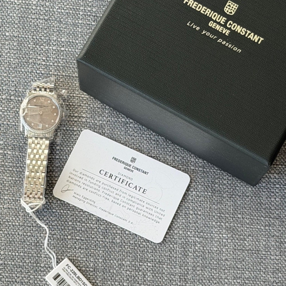 Authentic New Silver woman Watch Frederique Constant - NO BOX - Picture 2 of 2